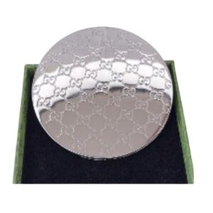 Gucci beauty/ perfumes Silver Embossed GWP Compact